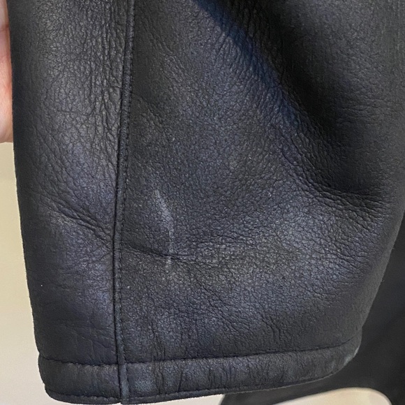 Vintage Arte Pelle 💯 Sheepskin Shearling Long Black Leather Coat, Made in 🇨🇦 - Picture 14 of 16